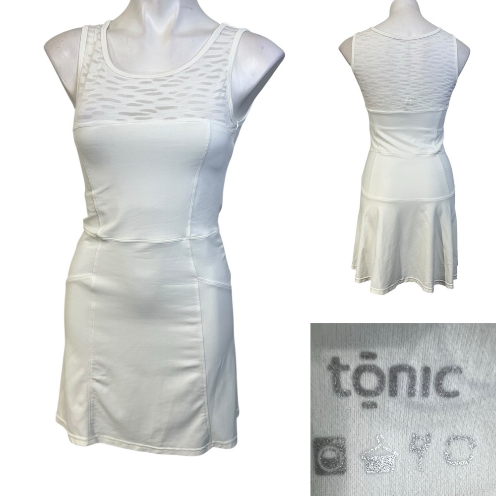 Tonic dress small white athletic tennis dress golf outdoor‎ casual built-in bra